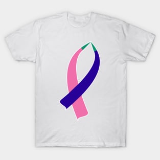 Awareness Ribbon (Thyroid Cancer) T-Shirt